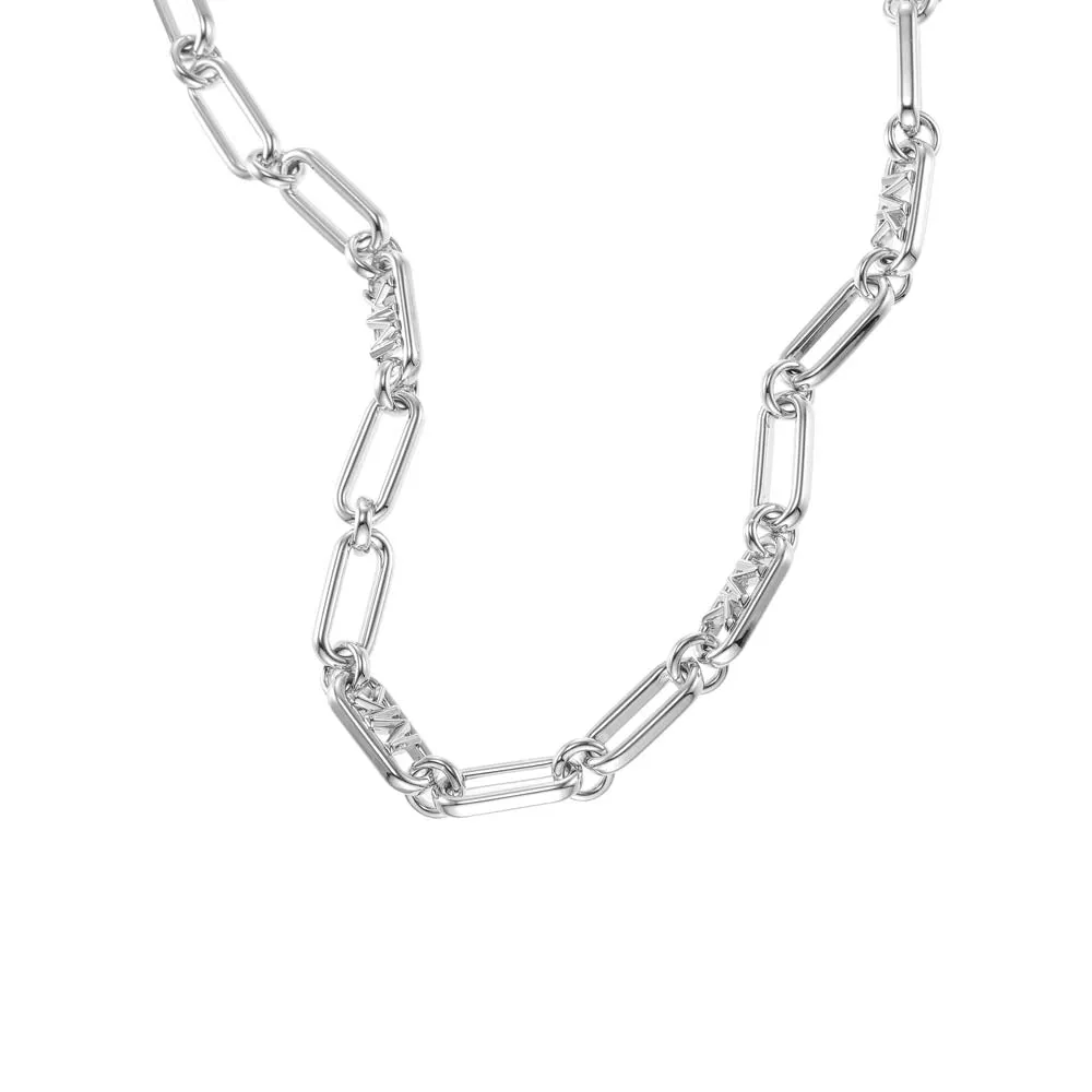 Michael Kors Platinum Plated Brass Premium Empire Link Chain