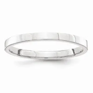 Palladium Flat Comfort Fit 2mm Wedding Band Ring