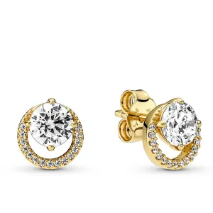 Pandora Sparkling Round Halo Stud Earrings