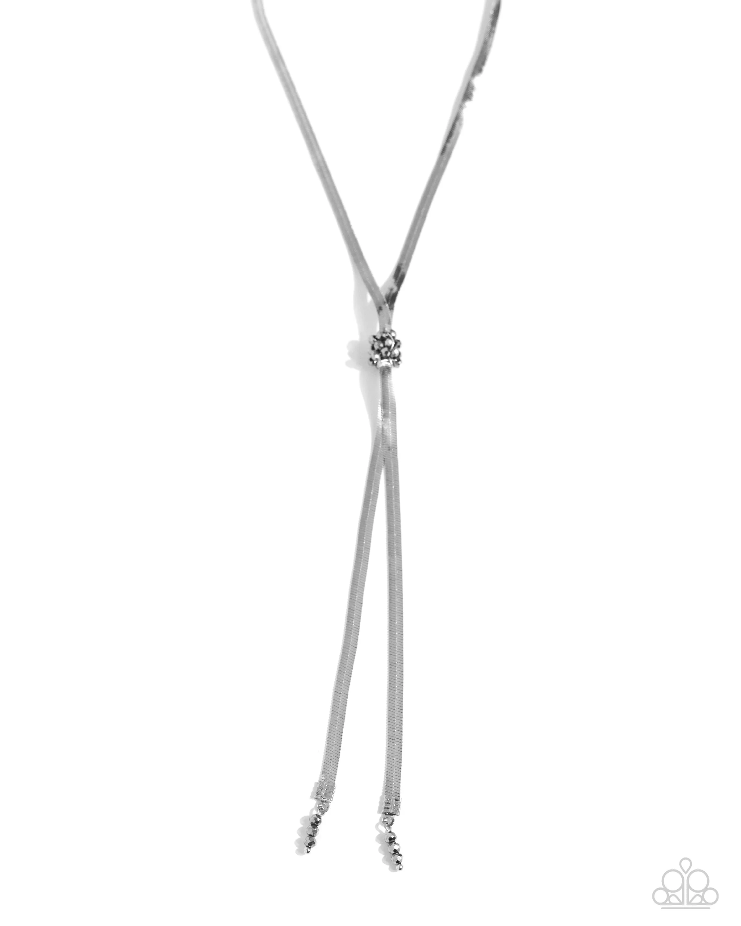 Paparazzi Corporate Cascade - Silver Necklace