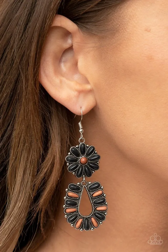 Paparazzi Earring ~ Badlands Eden - Black