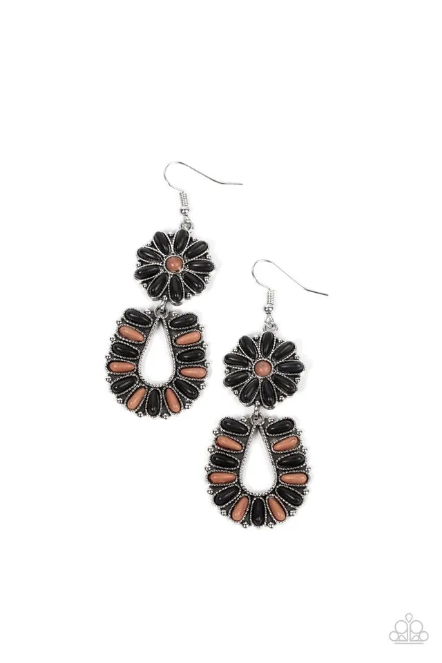 Paparazzi Earring ~ Badlands Eden - Black