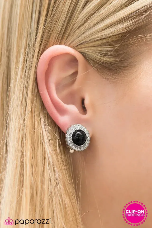 Paparazzi Earring ~ Classy and Sassy - Black