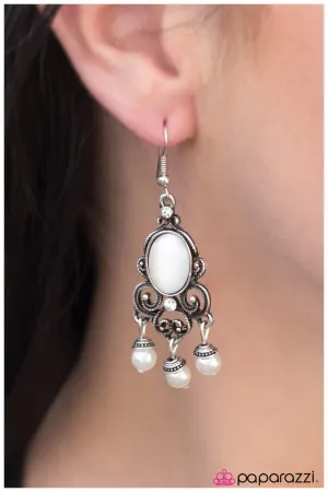 Paparazzi Earring ~ Go Out In Style - White