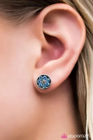 Paparazzi Earring ~ Go With The FLORAL - Blue