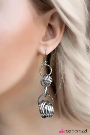 Paparazzi Earring ~ Ramble On - Silver