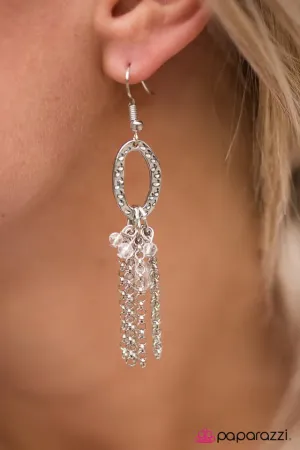 Paparazzi Earring ~ Stark Raving MADAME! - White