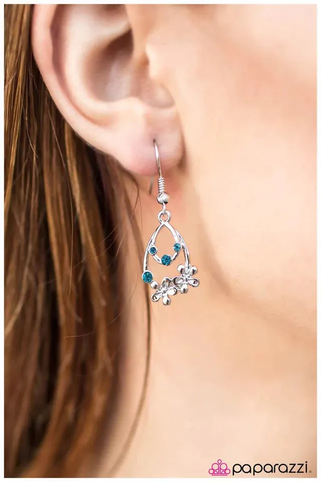 Paparazzi Earring ~ Very Merry - Blue