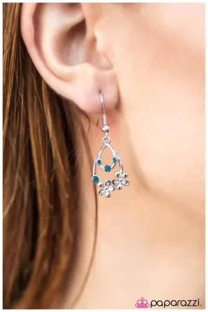 Paparazzi Earring ~ Very Merry - Blue