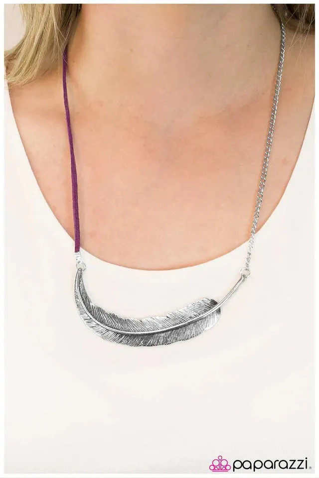 Paparazzi Necklace ~ Airborne - Purple