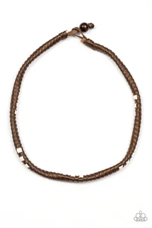 Paparazzi Necklace ~ ALTITUDE Adjustment - Brown