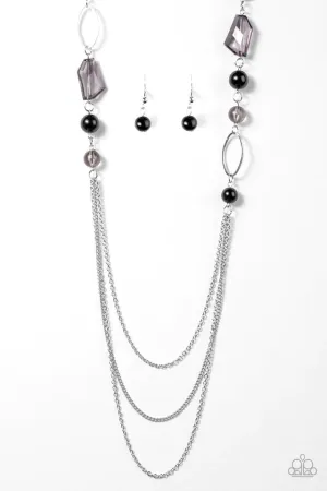 Paparazzi Necklace ~ Jewel Jackpot - Black