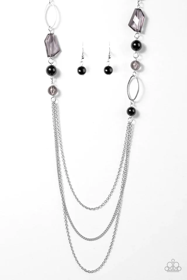 Paparazzi Necklace ~ Jewel Jackpot - Black