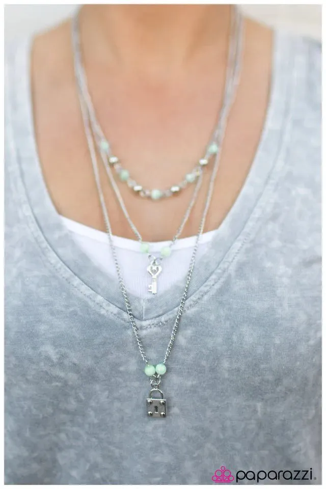 Paparazzi Necklace ~ Our Little Secret - Green