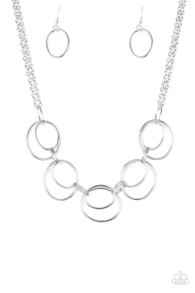 Paparazzi Necklace ~ Urban Orbit - Silver