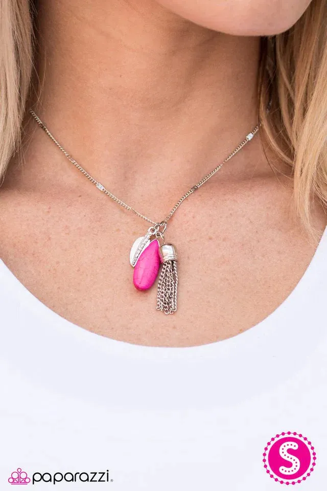 Paparazzi Necklace ~ Western Walkabout - Pink