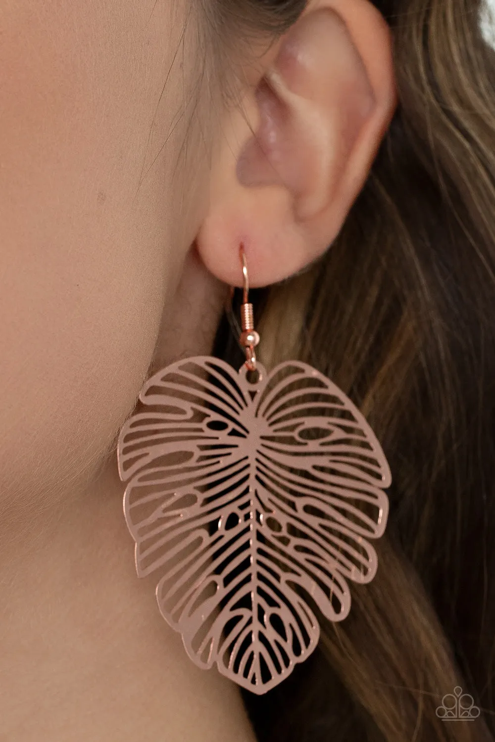 PAPARAZZI Palm Palmistry - Copper EARRINGS