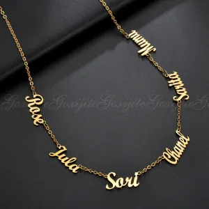 Personalized 6 Name Necklace Pendant