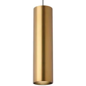 Piper LED Monopoint Pendant 7W 3000K 485 Lumens Aged Brass finish