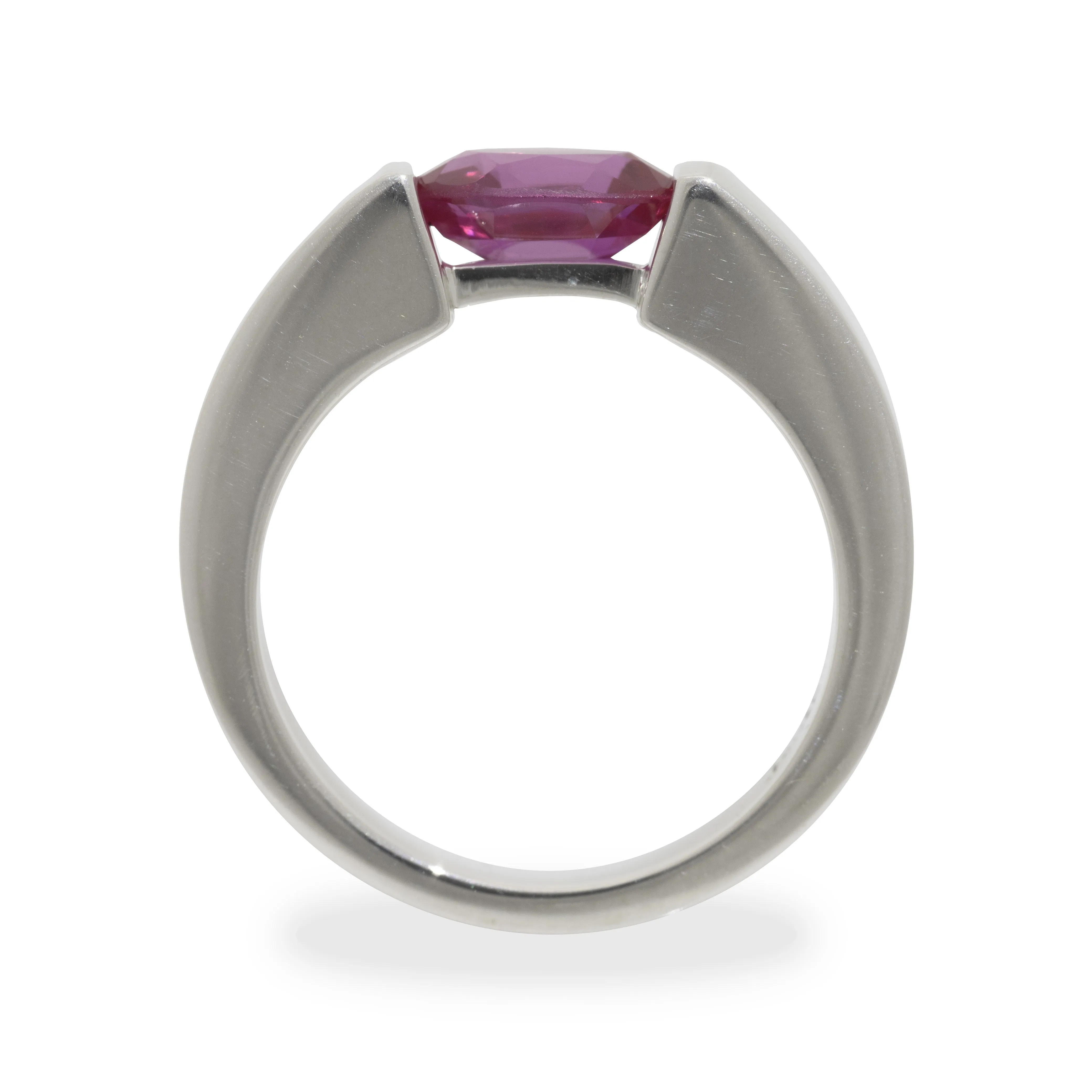 Platinum & Pink Sapphire Ring