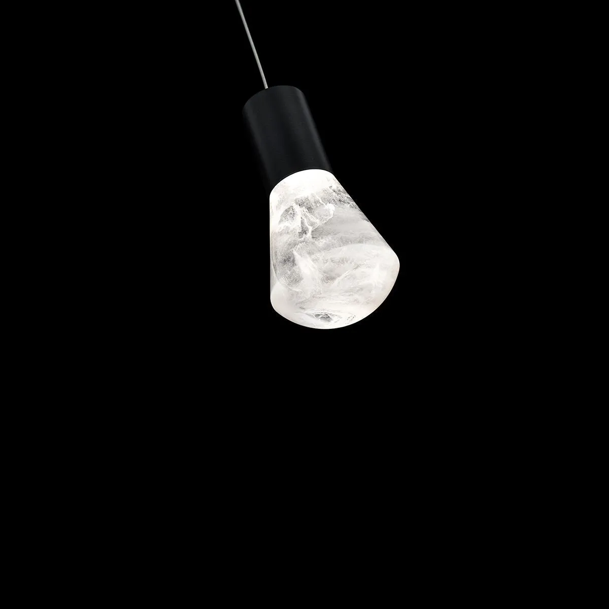 Plum 6 in. LED Pendant Light Black Finish