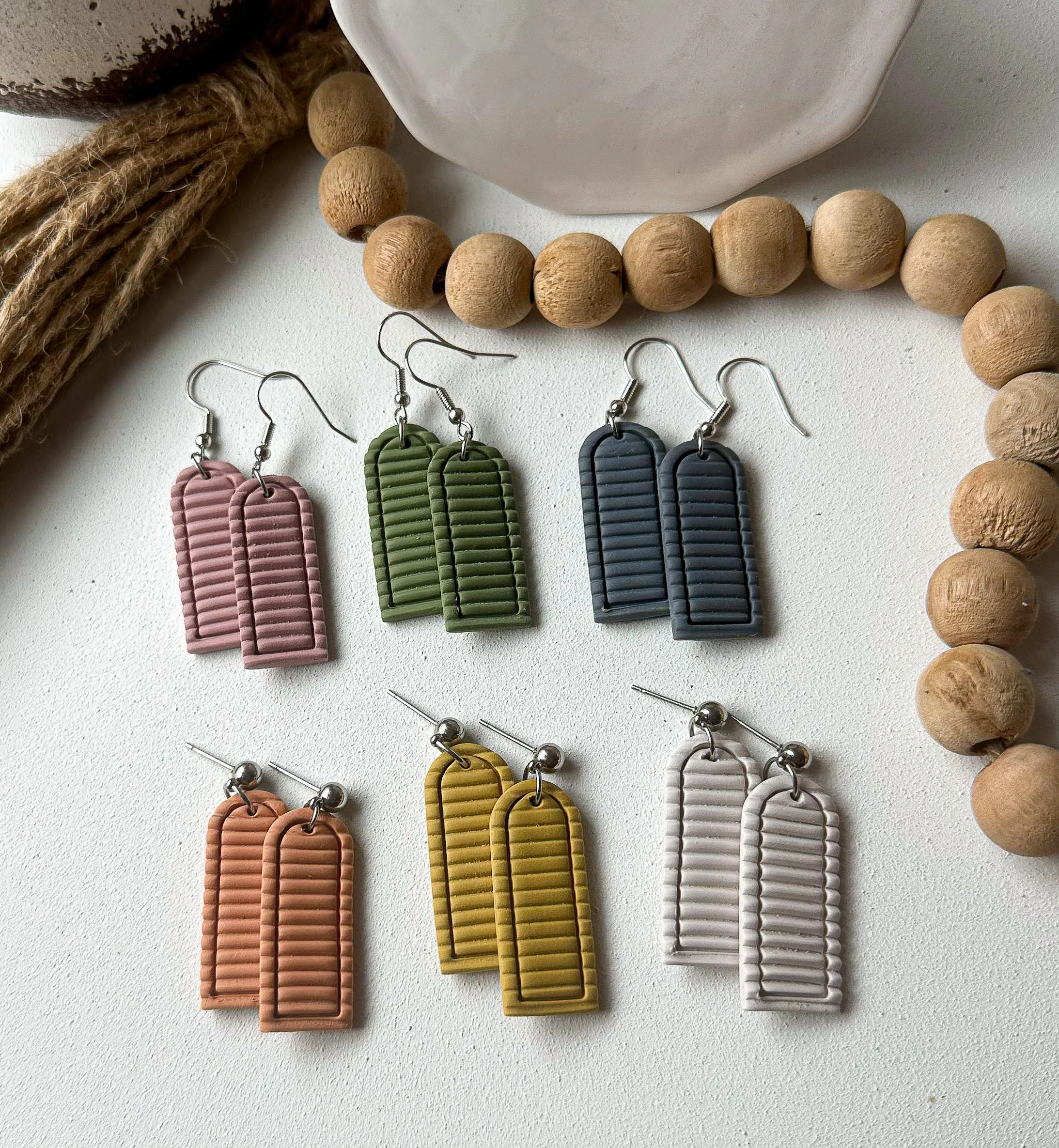 Polymer Clay Geometric Clay Earrings