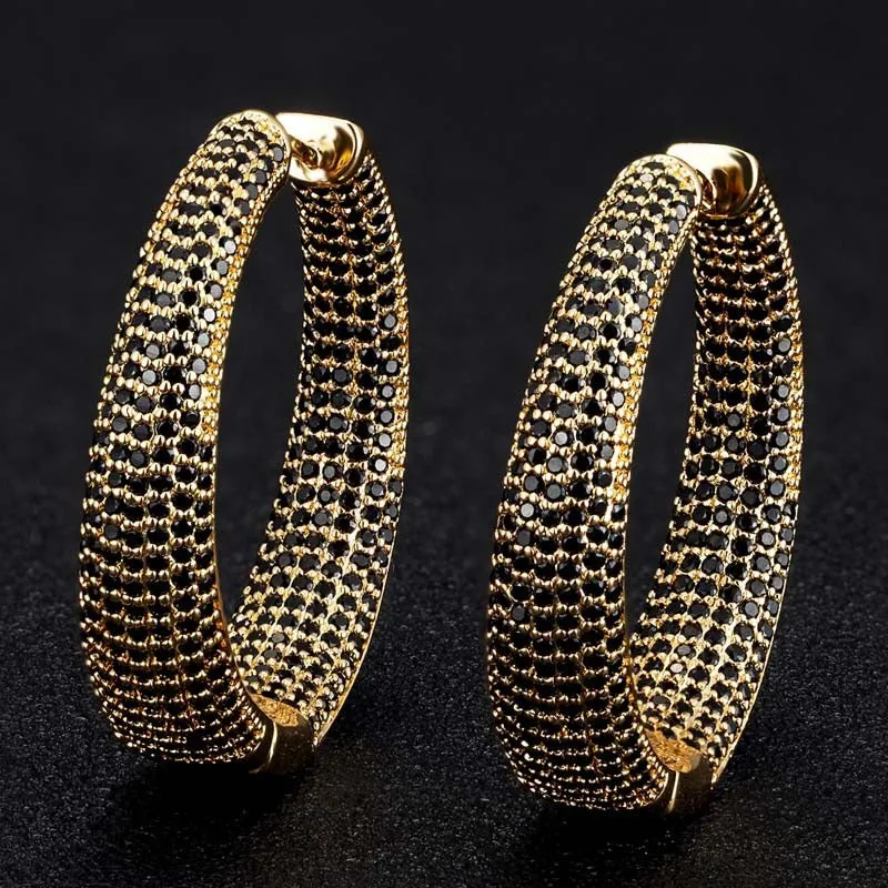 Pre Order:  Exaggerated Rhinestone Hoop Earrings