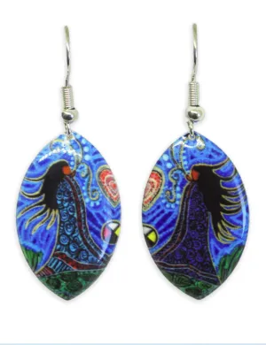 "Breath of Life" Earrings by Metis artist Leah Dorion