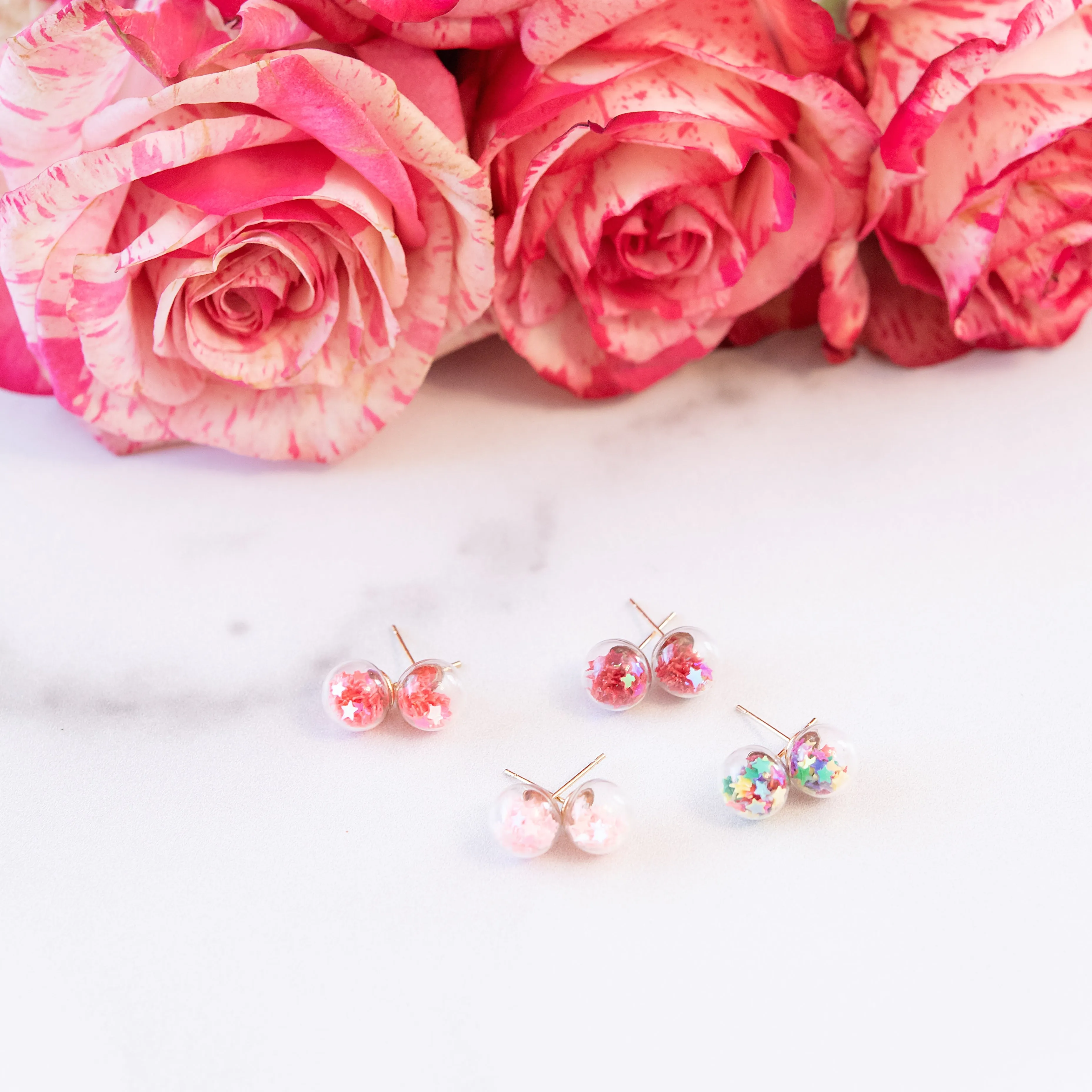 Rainbow | Mini Star Confetti Stud Earrings