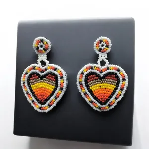 Red and Yellow heart earrings