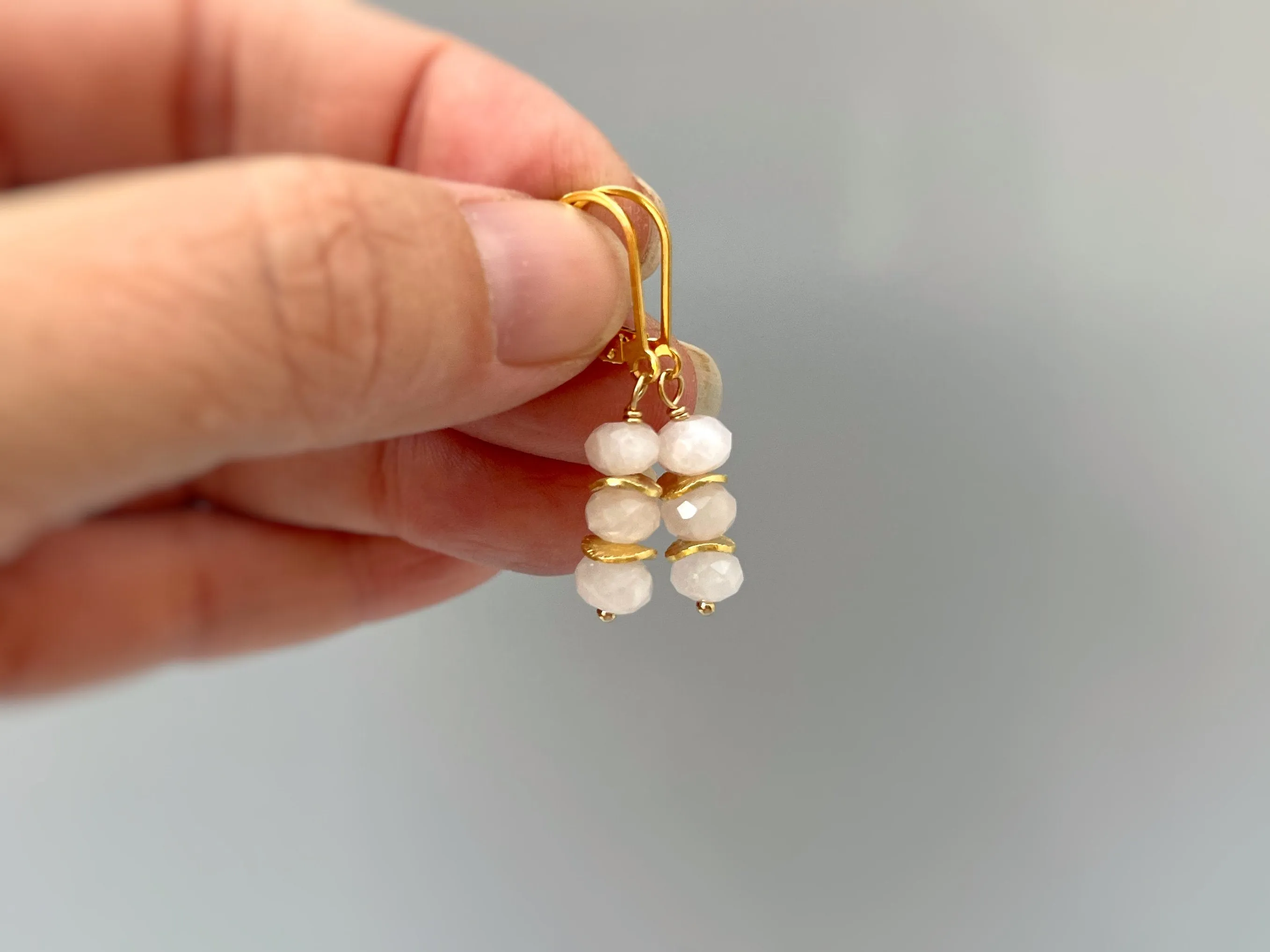 Rose Quartz Earrings Dangle Rose Gold, Gold, Silver boho jewelry