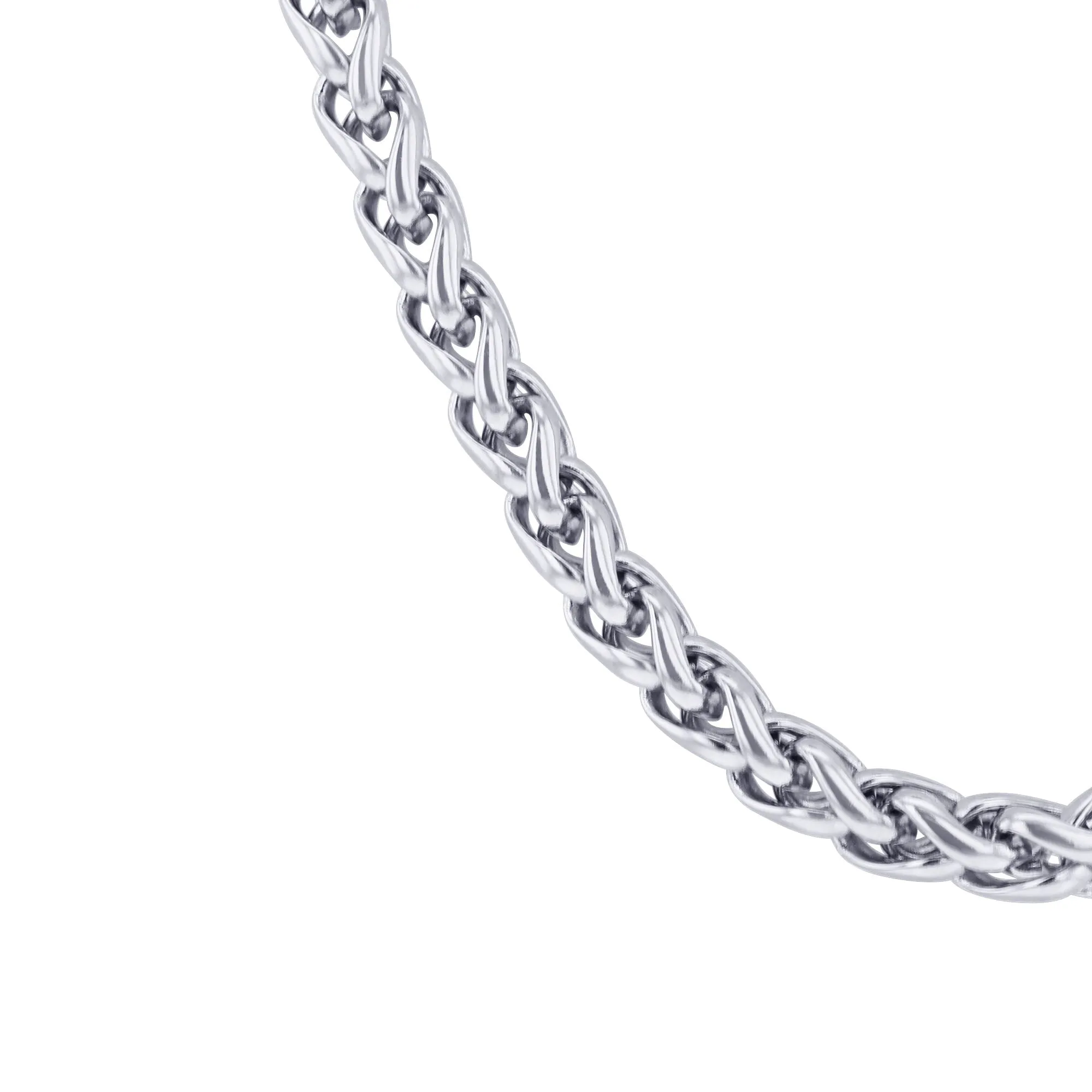 Rover Stainless Steel Convertible Wheat Chain Necklace