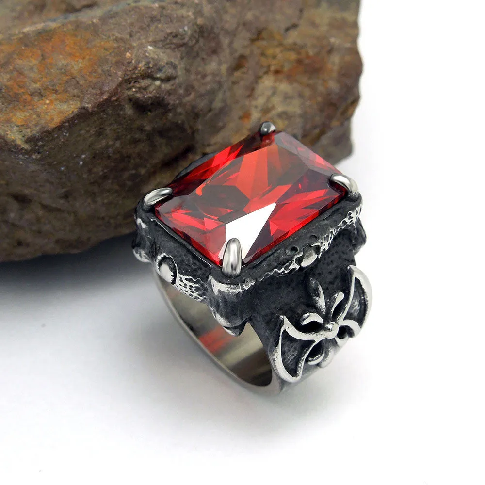 Rushed Classic Jewelry Gothic Crown Rings Vintage Style