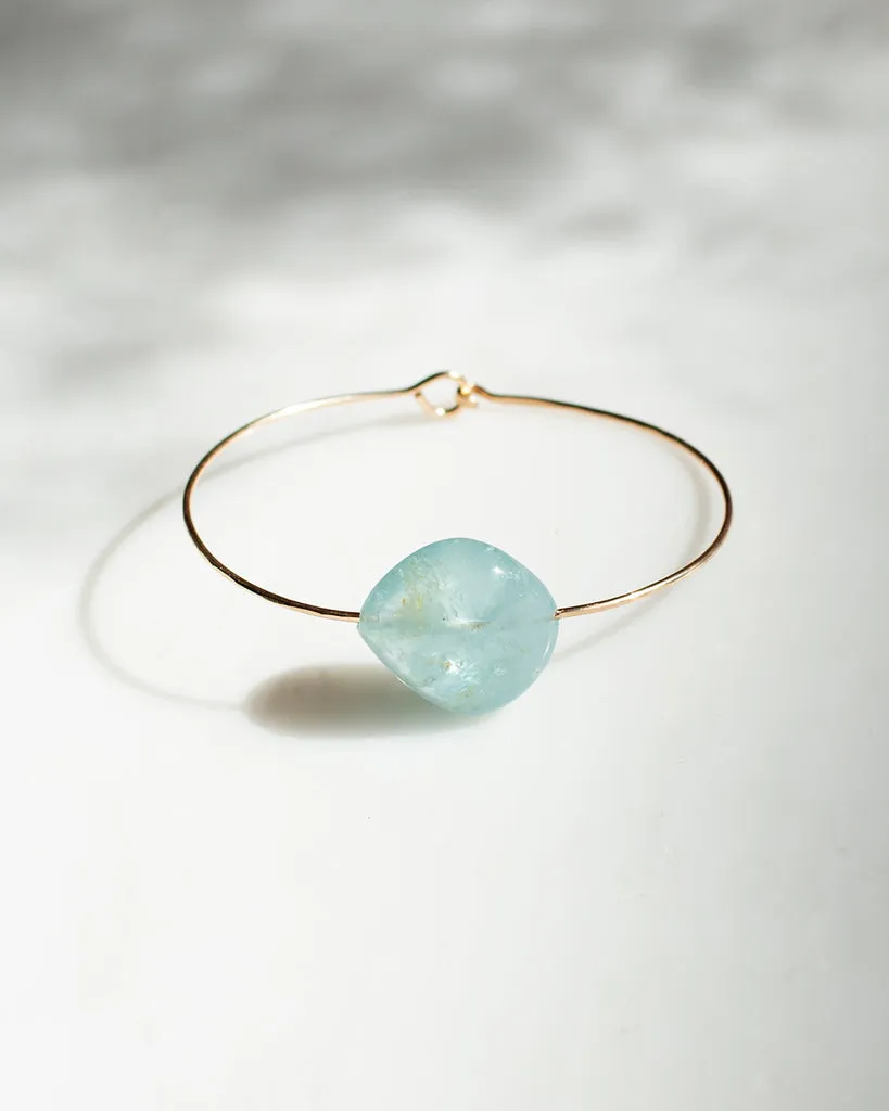 Sea Aquamarine Cuff Bracelet