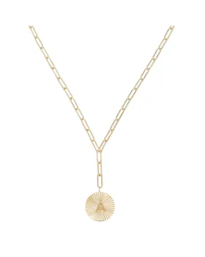 She's Spicy Lariat Initial Necklace (Gold)