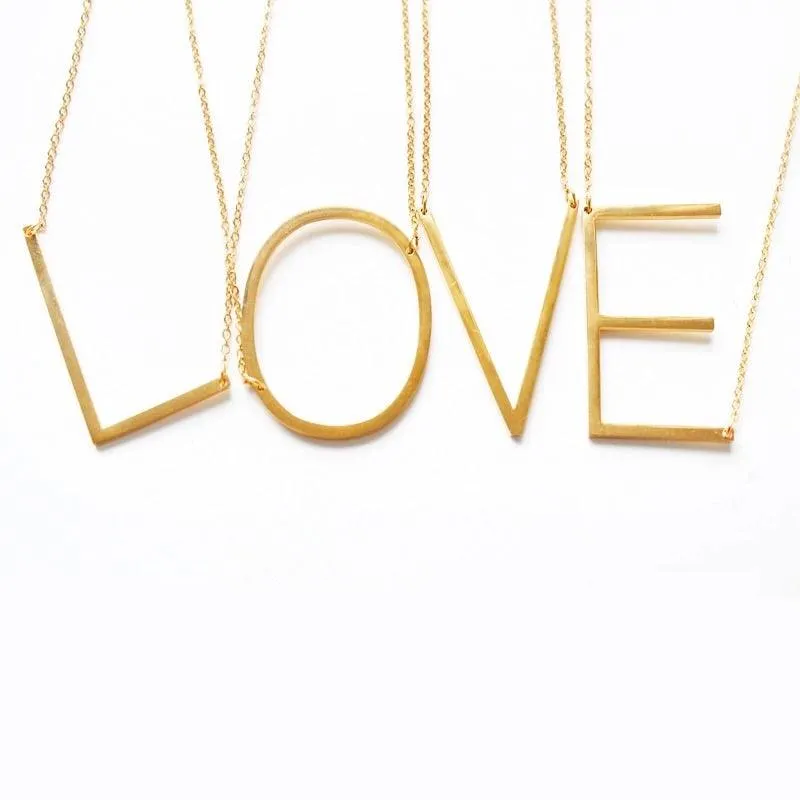 Sideway Alphabet Necklace