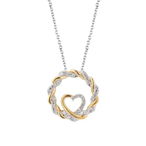 Silver Wrapped Up In Love Diamond Necklace