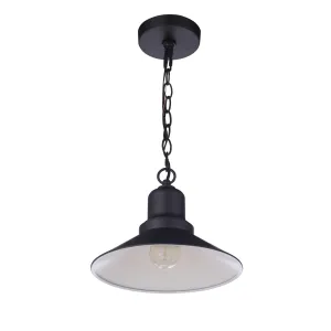 Singleton 1 Light 11" Outdoor Pendant in Midnight