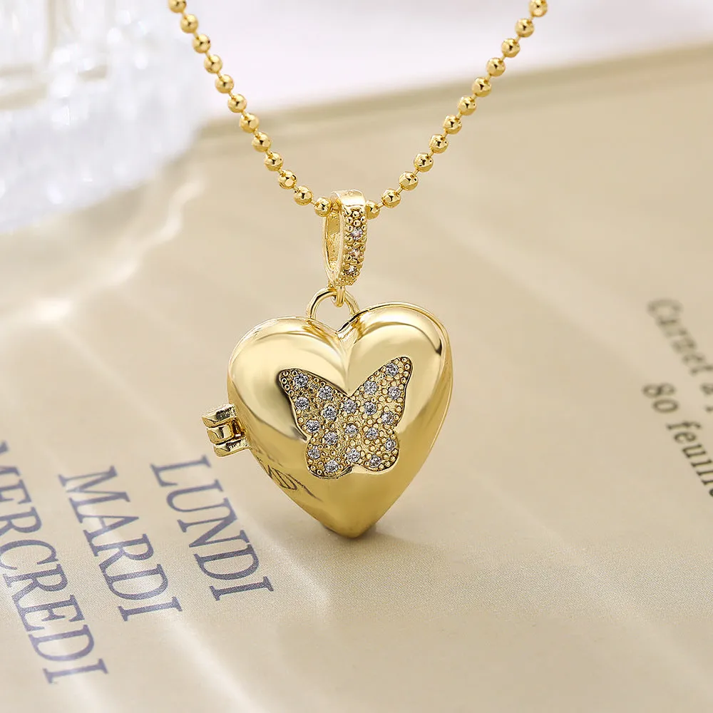 SISSLIA Fashion Luxury Choker 18K Gold Heart Crystal Necklaces For Women Jewelry Drop Necklaces