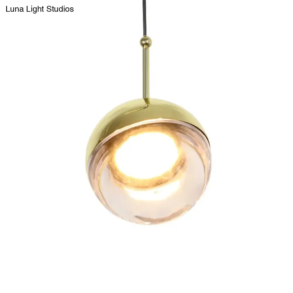 Sleek Crystal Glass LED Pendant Ceiling Light – A Global Simplicity for Bedside