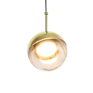 Sleek Crystal Glass LED Pendant Ceiling Light – A Global Simplicity for Bedside