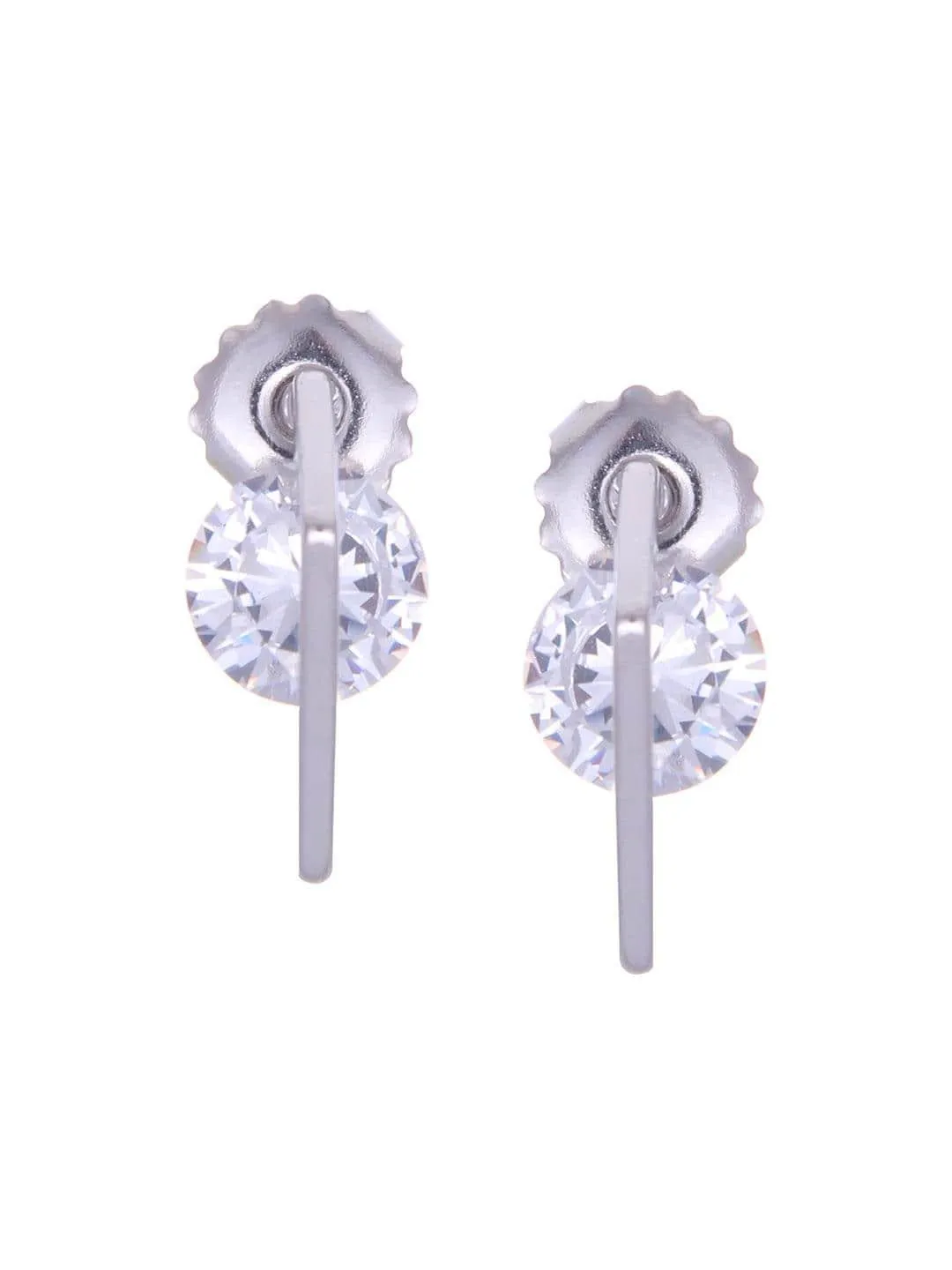 Solitaire Studs Silver