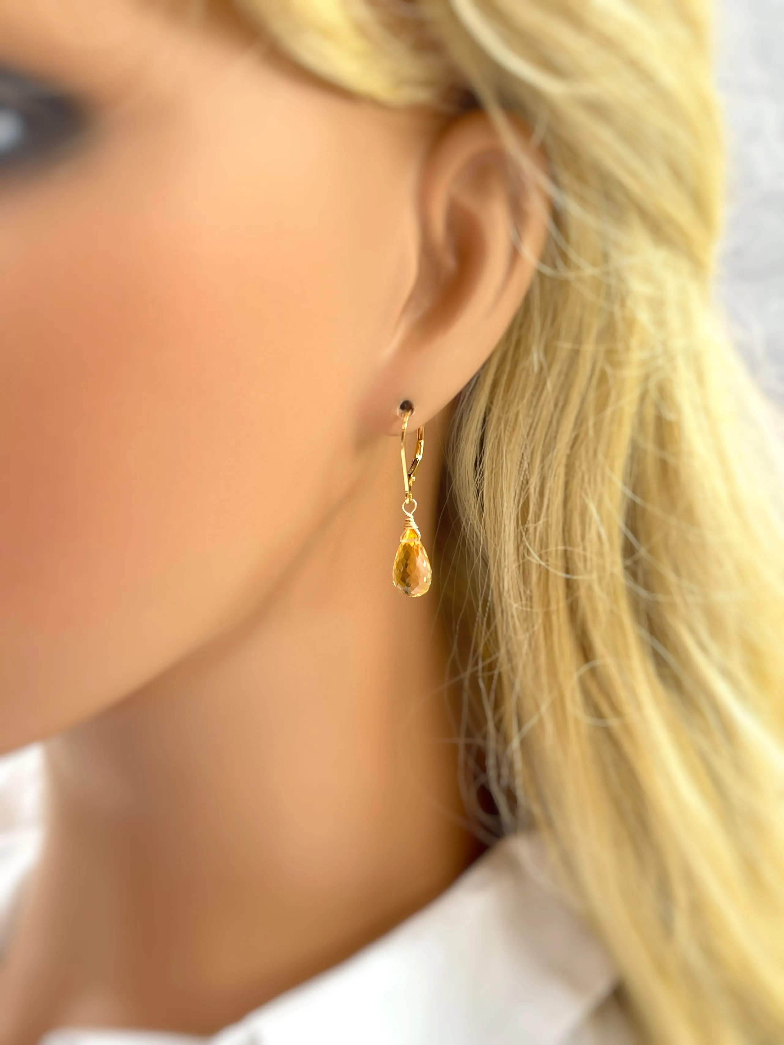 Sparkling Citrine Earrings