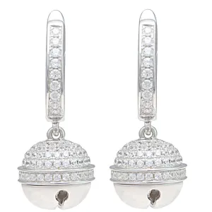 Sparkling diamond Ball CZ Earrings IJ15CSSER035