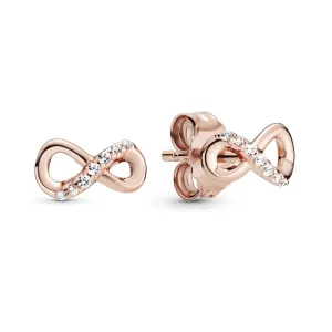 Sparkling Infinity Stud Earrings