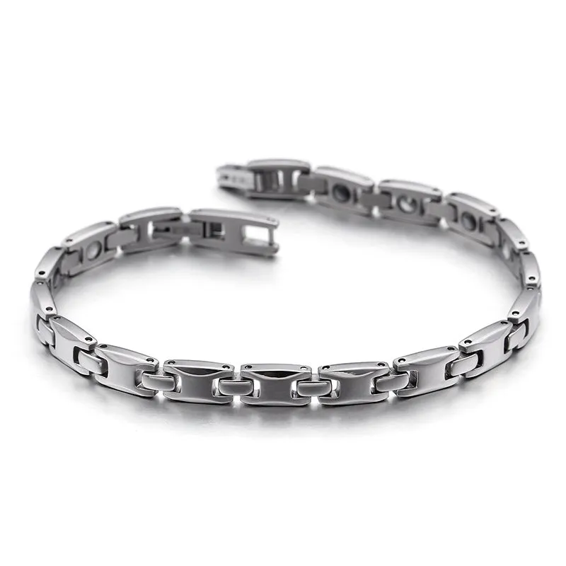 Stone Titanium Steel Bracelet and Necklace Set for Men and Women