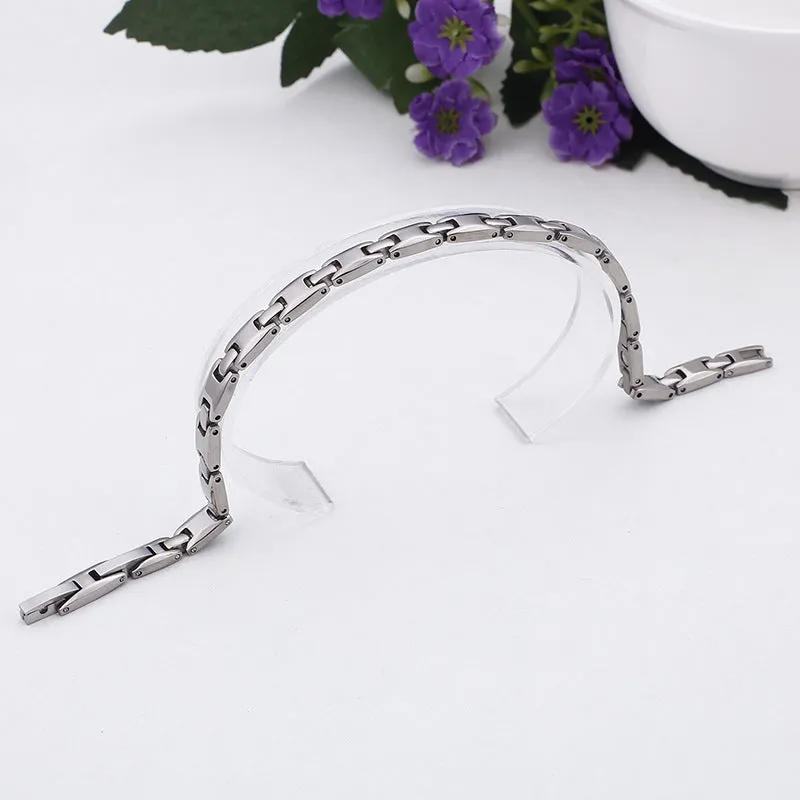 Stone Titanium Steel Bracelet and Necklace Set for Men and Women