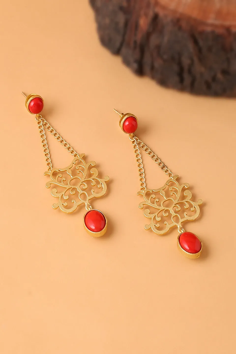 Stylish Latkan With Crystal Stone Earrings