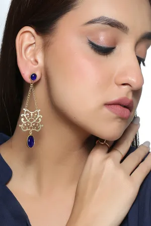 Stylish Latkan With Crystal Stone Earrings