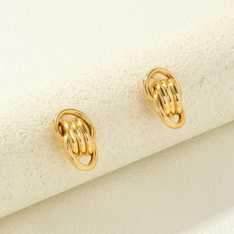 Stylish Vienna Verve Metal Earrings with Studs - Wholesale Jewelry for Women